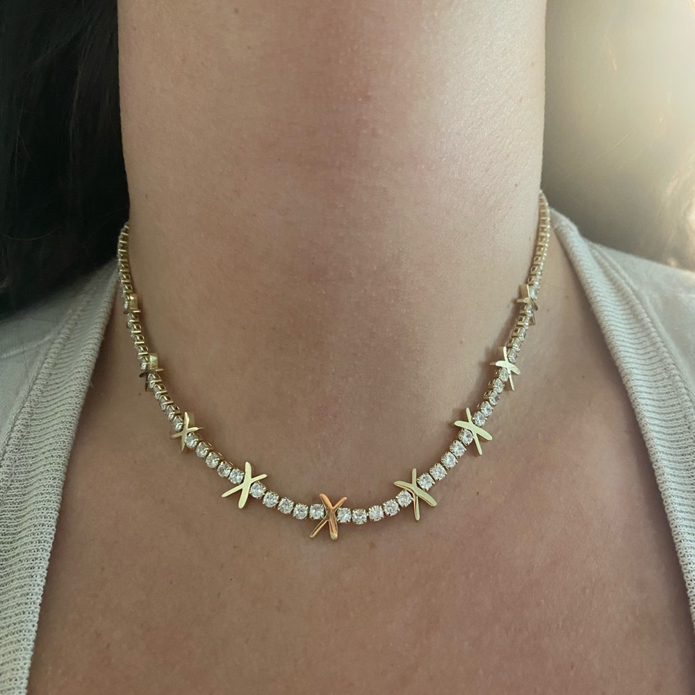 Abbott Lyon Gemma Owen GXO Custom Tennis Necklace (Gold)